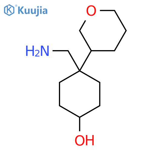 4-(aminomethyl)-4-(oxan-3-yl)cyclohexan-1-ol structure