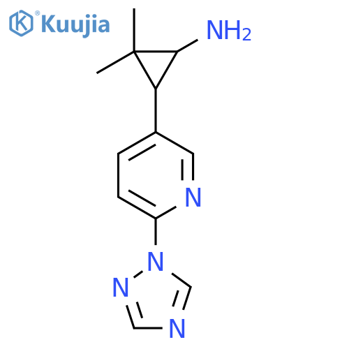 2,2-dimethyl-3-6-(1H-1,2,4-triazol-1-yl)pyridin-3-ylcyclopropan-1-amine structure
