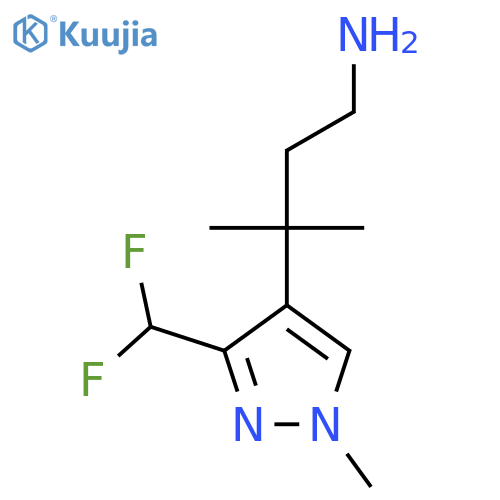 3-3-(difluoromethyl)-1-methyl-1H-pyrazol-4-yl-3-methylbutan-1-amine structure