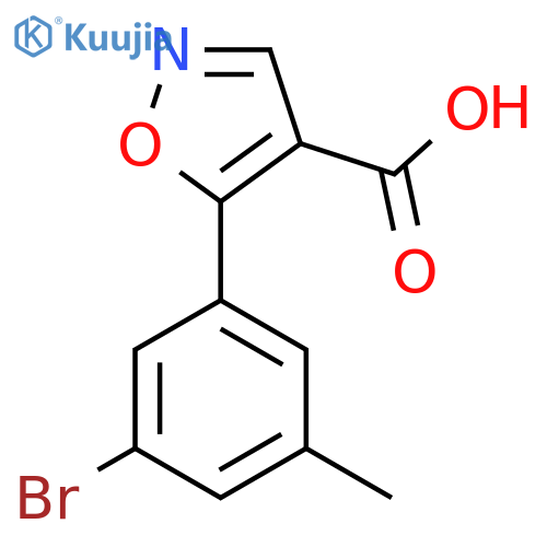 5-(3-bromo-5-methylphenyl)-1,2-oxazole-4-carboxylic acid structure