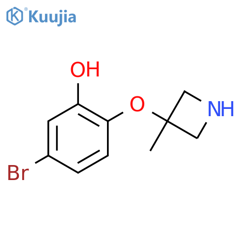 5-bromo-2-(3-methylazetidin-3-yl)oxyphenol structure