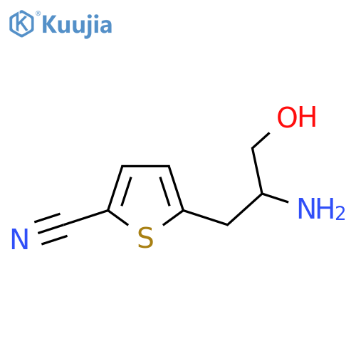 5-(2-amino-3-hydroxypropyl)thiophene-2-carbonitrile structure