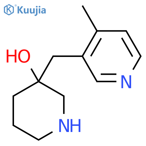 3-(4-methylpyridin-3-yl)methylpiperidin-3-ol structure