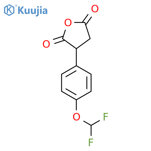 3-4-(difluoromethoxy)phenyloxolane-2,5-dione structure