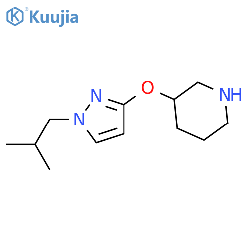 3-{1-(2-methylpropyl)-1H-pyrazol-3-yloxy}piperidine structure