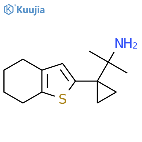 2-1-(4,5,6,7-tetrahydro-1-benzothiophen-2-yl)cyclopropylpropan-2-amine structure