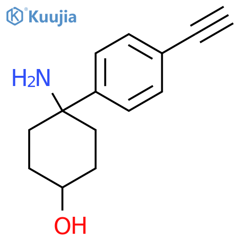 4-amino-4-(4-ethynylphenyl)cyclohexan-1-ol structure