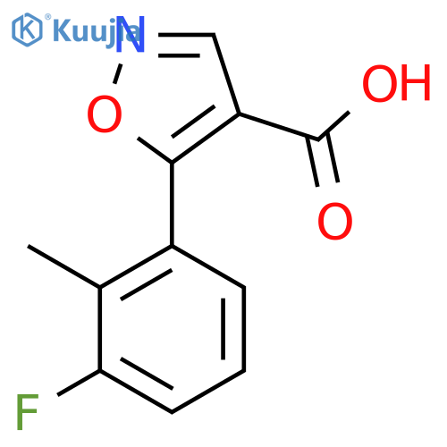 5-(3-fluoro-2-methylphenyl)-1,2-oxazole-4-carboxylic acid structure