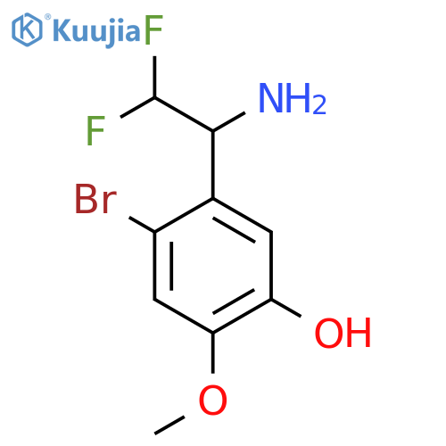 5-(1-amino-2,2-difluoroethyl)-4-bromo-2-methoxyphenol structure