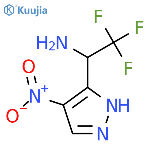 2,2,2-trifluoro-1-(4-nitro-1H-pyrazol-3-yl)ethan-1-amine structure