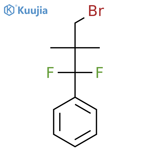 (3-bromo-1,1-difluoro-2,2-dimethylpropyl)benzene structure