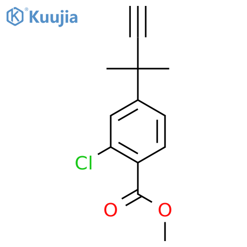 methyl 2-chloro-4-(2-methylbut-3-yn-2-yl)benzoate structure