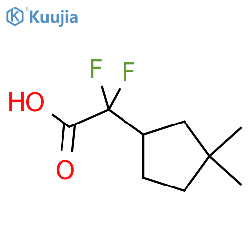 2-(3,3-dimethylcyclopentyl)-2,2-difluoroacetic acid structure