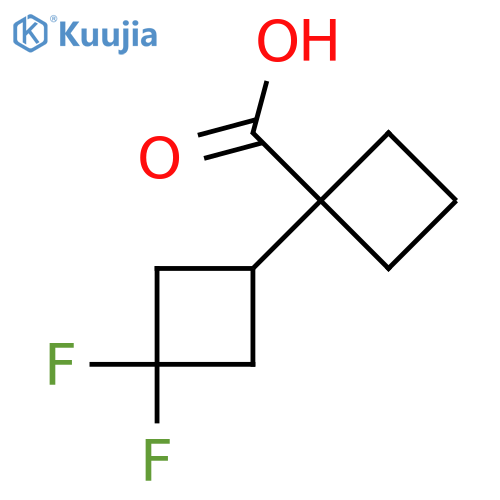1-(3,3-difluorocyclobutyl)cyclobutane-1-carboxylic acid structure