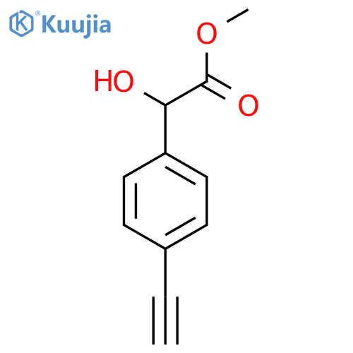 methyl 2-(4-ethynylphenyl)-2-hydroxyacetate structure