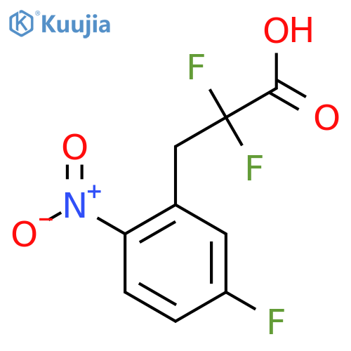 2,2-difluoro-3-(5-fluoro-2-nitrophenyl)propanoic acid structure