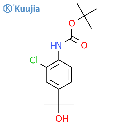 tert-butyl N-2-chloro-4-(2-hydroxypropan-2-yl)phenylcarbamate structure