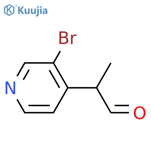 2-(3-bromopyridin-4-yl)propanal structure