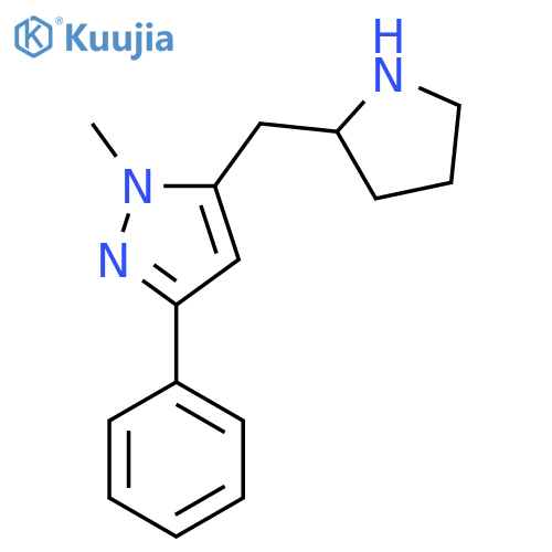 1-methyl-3-phenyl-5-(pyrrolidin-2-yl)methyl-1H-pyrazole structure