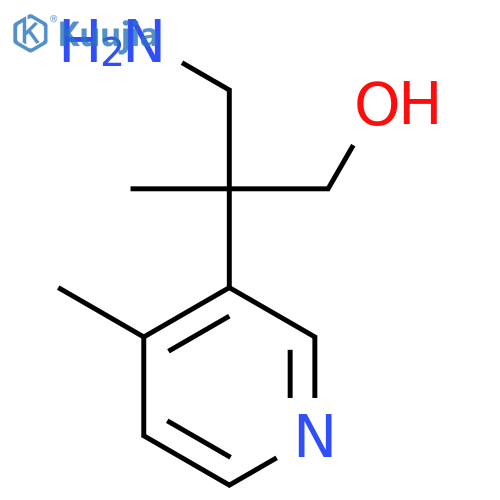 3-amino-2-methyl-2-(4-methylpyridin-3-yl)propan-1-ol structure