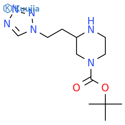 tert-butyl 3-[2-(1H-1,2,3,4-tetrazol-1-yl)ethyl]piperazine-1-carboxylate structure
