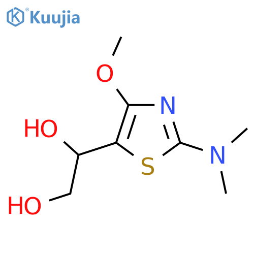 1-2-(dimethylamino)-4-methoxy-1,3-thiazol-5-ylethane-1,2-diol structure