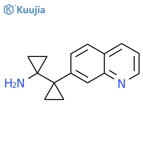 1-1-(quinolin-7-yl)cyclopropylcyclopropan-1-amine structure
