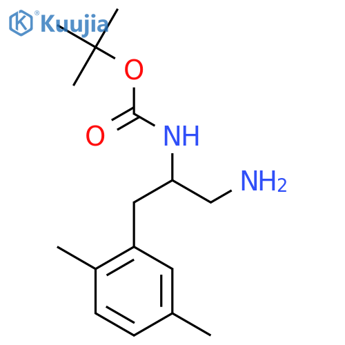 tert-butyl N-1-amino-3-(2,5-dimethylphenyl)propan-2-ylcarbamate structure