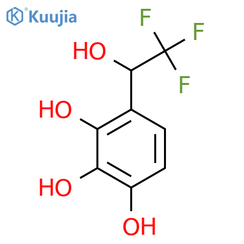 4-(2,2,2-trifluoro-1-hydroxyethyl)benzene-1,2,3-triol structure