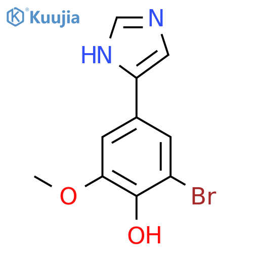 2-bromo-4-(1H-imidazol-4-yl)-6-methoxyphenol structure