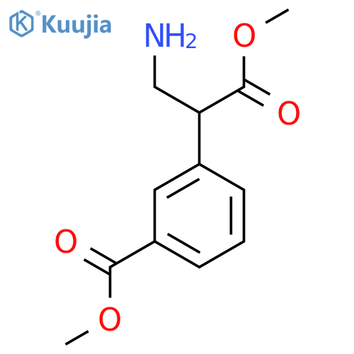 methyl 3-(3-amino-1-methoxy-1-oxopropan-2-yl)benzoate structure
