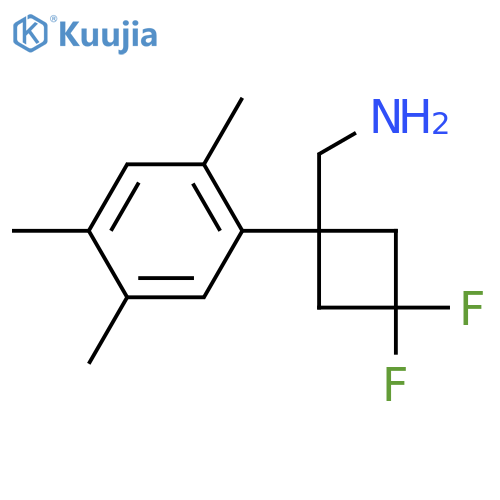 [3,3-Difluoro-1-(2,4,5-trimethylphenyl)cyclobutyl]methanamine structure