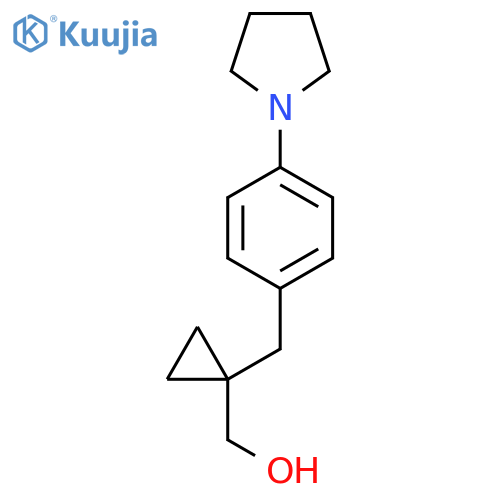 (1-{4-(pyrrolidin-1-yl)phenylmethyl}cyclopropyl)methanol structure