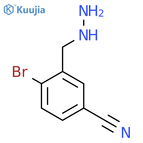 4-bromo-3-(hydrazinylmethyl)benzonitrile structure