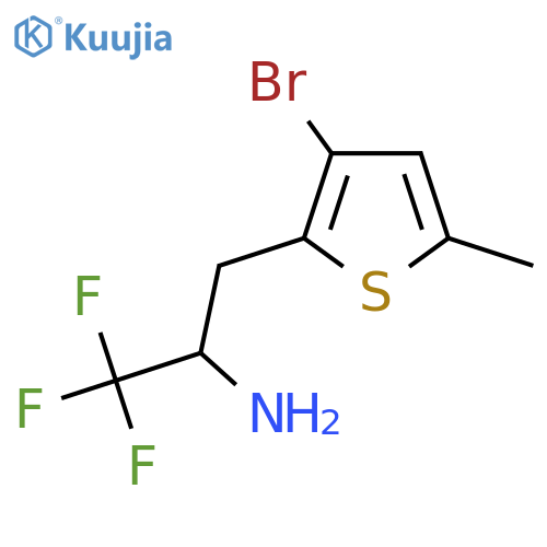 3-(3-bromo-5-methylthiophen-2-yl)-1,1,1-trifluoropropan-2-amine structure