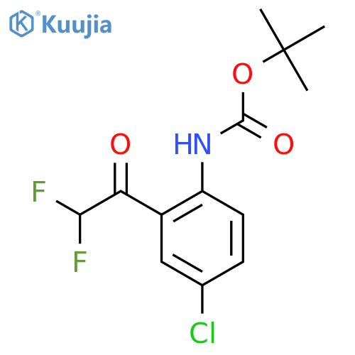 tert-butyl N-4-chloro-2-(2,2-difluoroacetyl)phenylcarbamate structure
