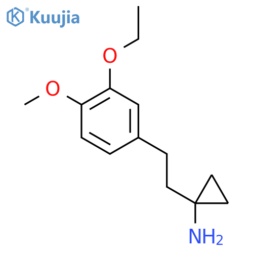 1-2-(3-ethoxy-4-methoxyphenyl)ethylcyclopropan-1-amine structure