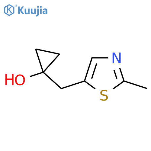 1-(2-methyl-1,3-thiazol-5-yl)methylcyclopropan-1-ol structure