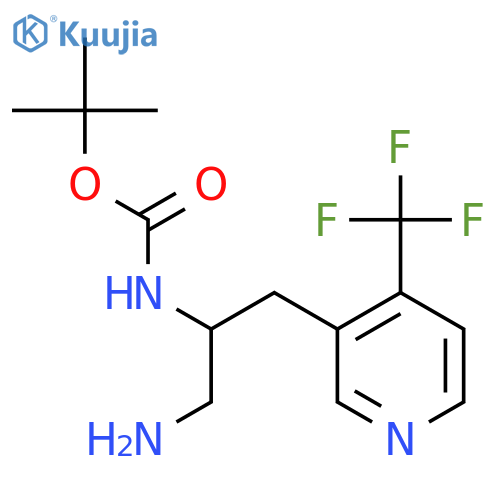 tert-butyl N-{1-amino-3-4-(trifluoromethyl)pyridin-3-ylpropan-2-yl}carbamate structure
