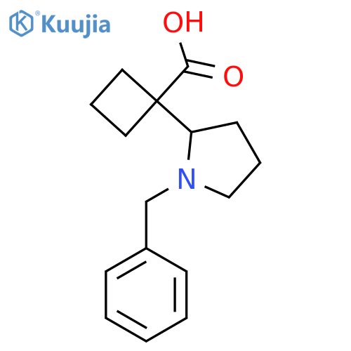 1-(1-benzylpyrrolidin-2-yl)cyclobutane-1-carboxylic acid structure