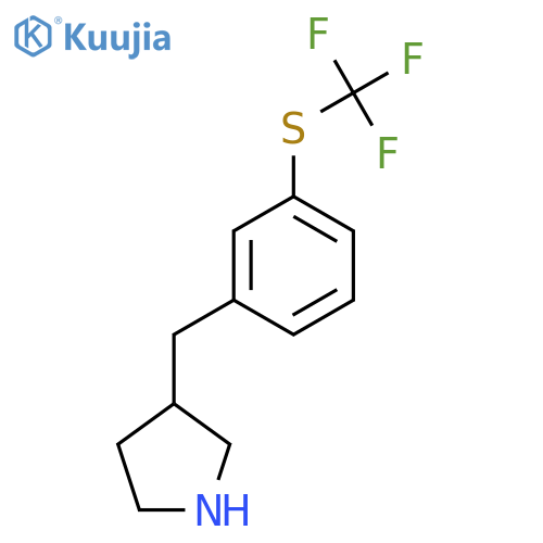 3-({3-(trifluoromethyl)sulfanylphenyl}methyl)pyrrolidine structure