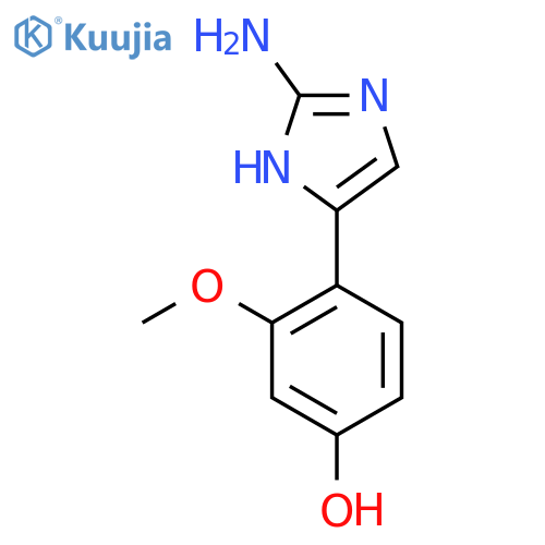 4-(2-amino-1H-imidazol-5-yl)-3-methoxyphenol structure