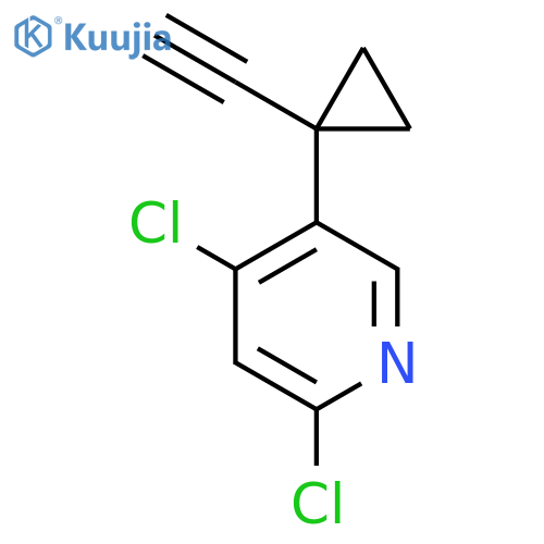 2,4-dichloro-5-(1-ethynylcyclopropyl)pyridine structure