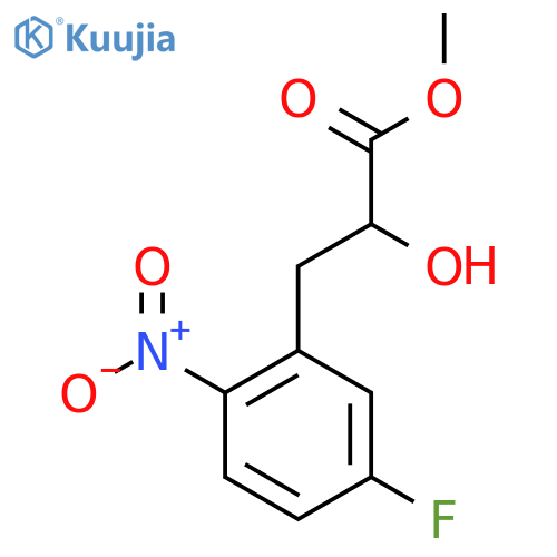 methyl 3-(5-fluoro-2-nitrophenyl)-2-hydroxypropanoate structure