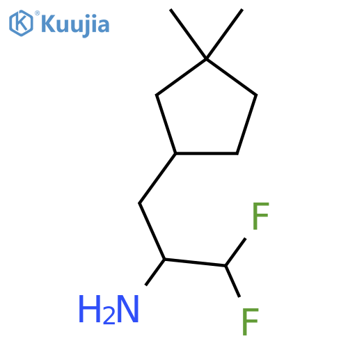 3-(3,3-dimethylcyclopentyl)-1,1-difluoropropan-2-amine structure