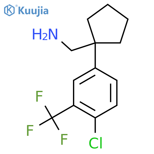 {1-4-chloro-3-(trifluoromethyl)phenylcyclopentyl}methanamine structure