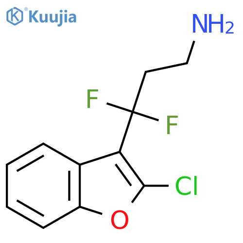 3-(2-chloro-1-benzofuran-3-yl)-3,3-difluoropropan-1-amine structure