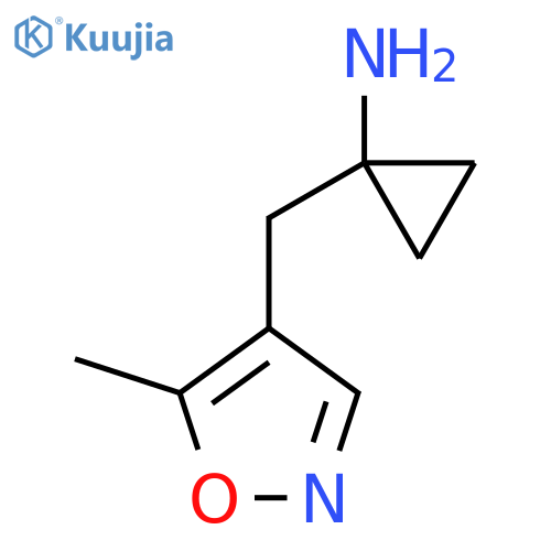 1-(5-methyl-1,2-oxazol-4-yl)methylcyclopropan-1-amine structure