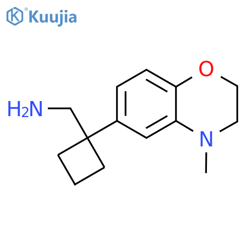 1-(4-methyl-3,4-dihydro-2H-1,4-benzoxazin-6-yl)cyclobutylmethanamine structure
