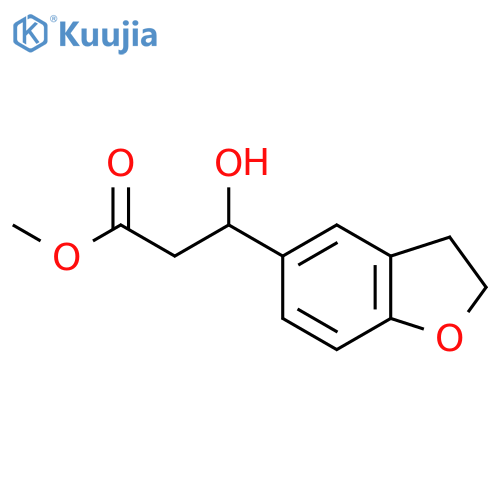 methyl 3-(2,3-dihydro-1-benzofuran-5-yl)-3-hydroxypropanoate structure
